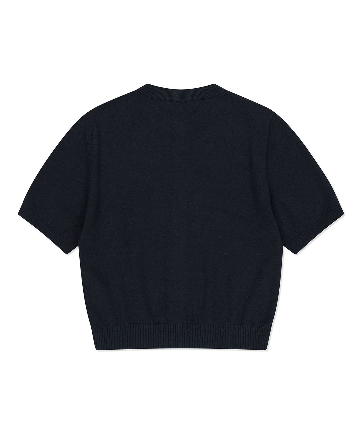 WOMEN'S ROUND NECK SHORT SLEEVE CARDIGAN