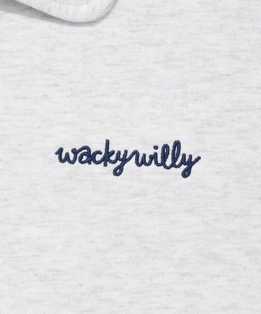 WOMEN'S TYPO LOGO COLLAR HALF ZIP-UP SHORT SLEEVE