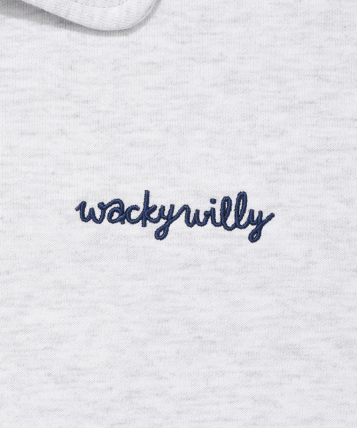 WOMEN'S TYPO LOGO COLLAR HALF ZIP-UP SHORT SLEEVE
