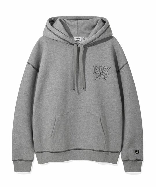 WACKY STITCH LETTERING HOODIE