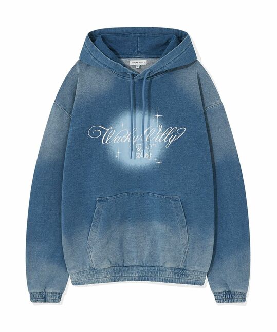 SHINING LEO DENIM-LIKE HOODIE