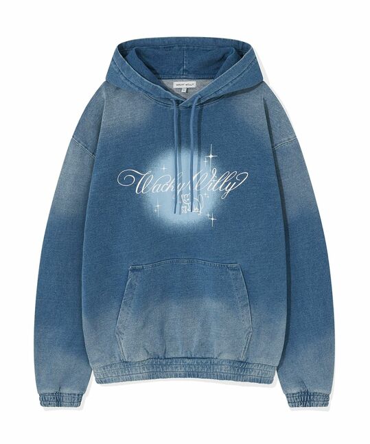SHINING LEO DENIM-LIKE HOODIE