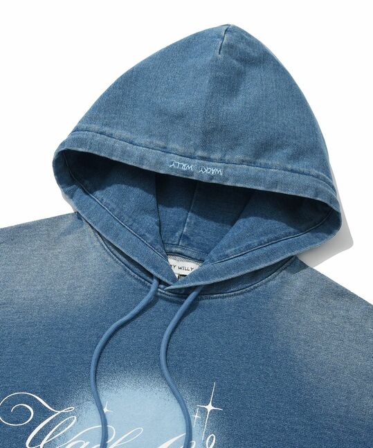SHINING LEO DENIM-LIKE HOODIE