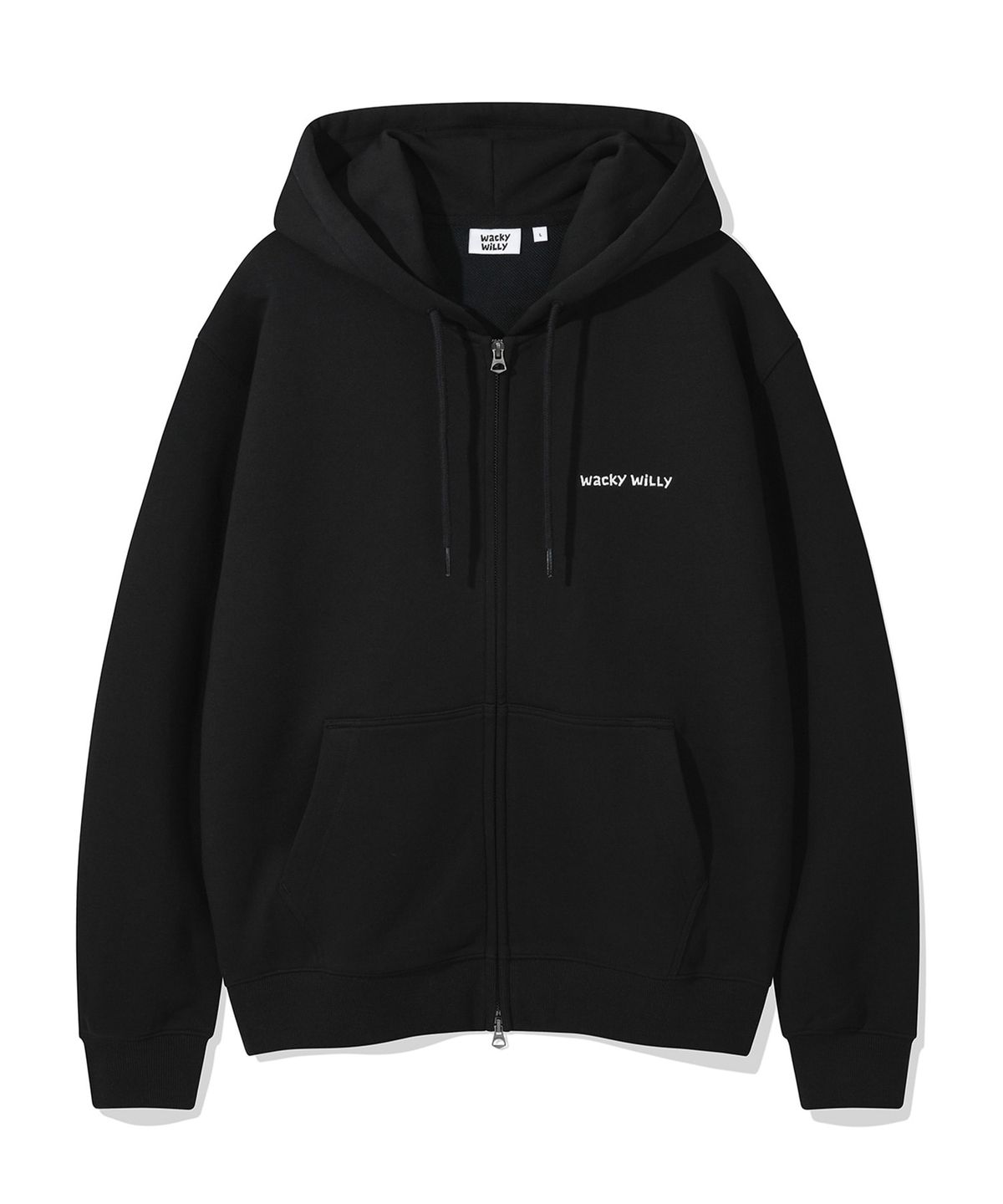 BASIC WACKY TYPO LOGO HOODED ZIP-UP