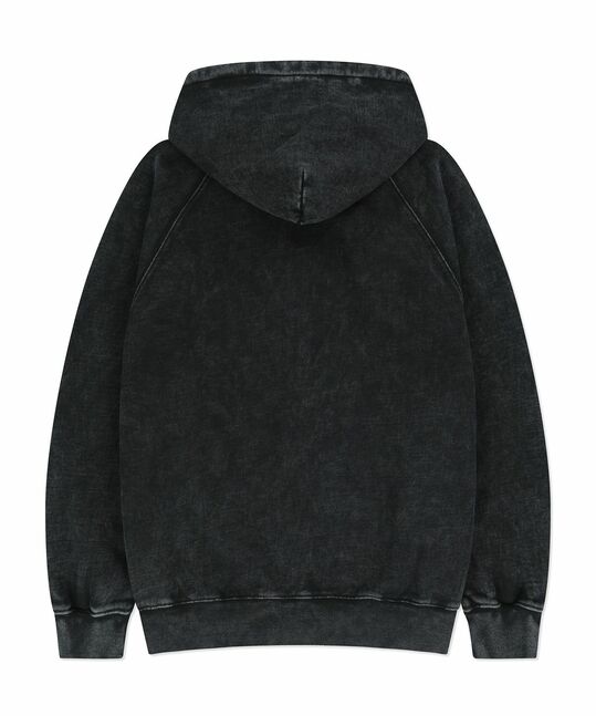 WACKY BIG APPLIQUÉ WASHED HOODED ZIP-UP
