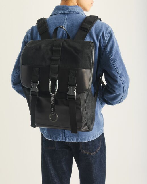 UTILITY BACKPACK BLACK WAXED CANVAS