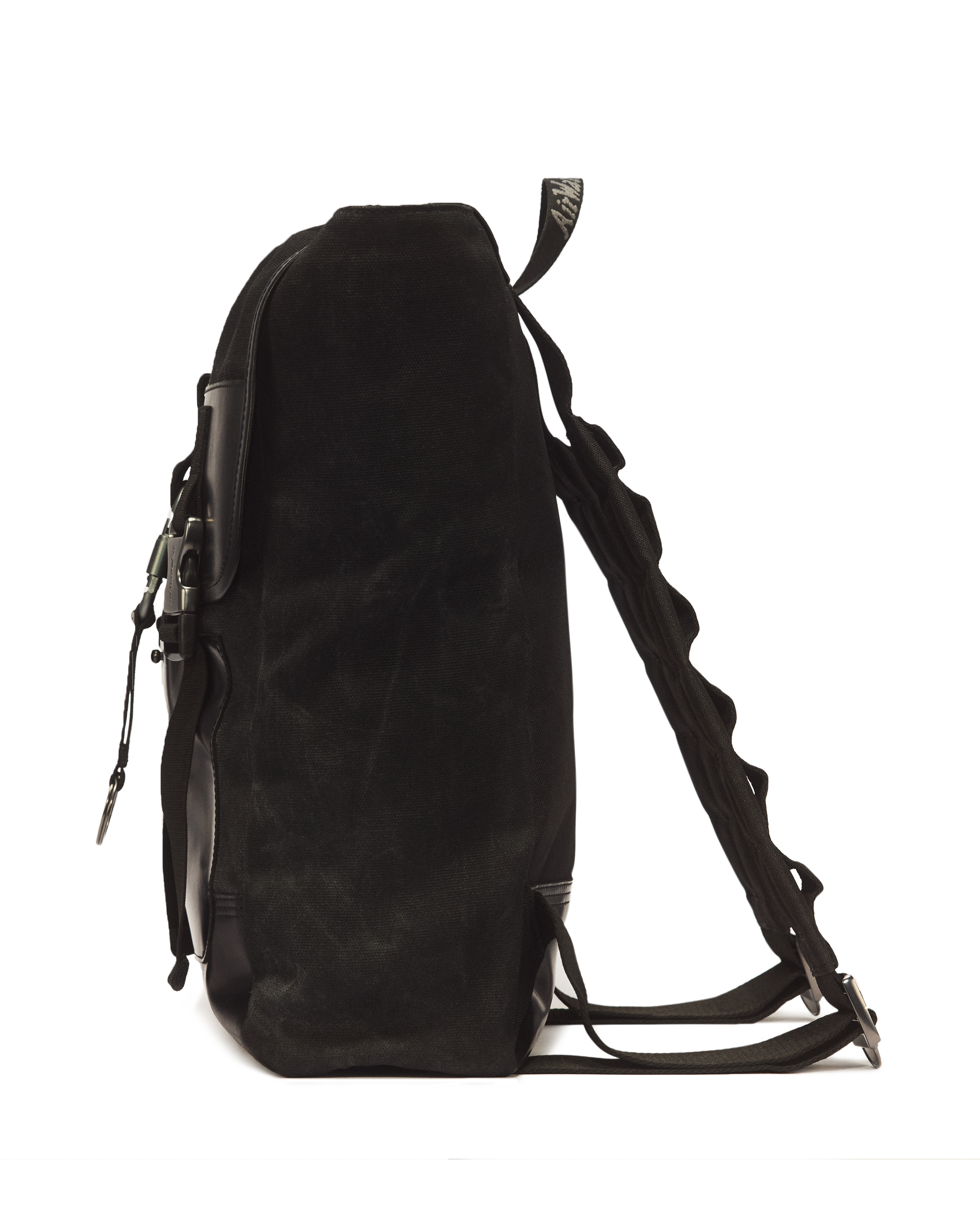 UTILITY BACKPACK BLACK WAXED CANVAS
