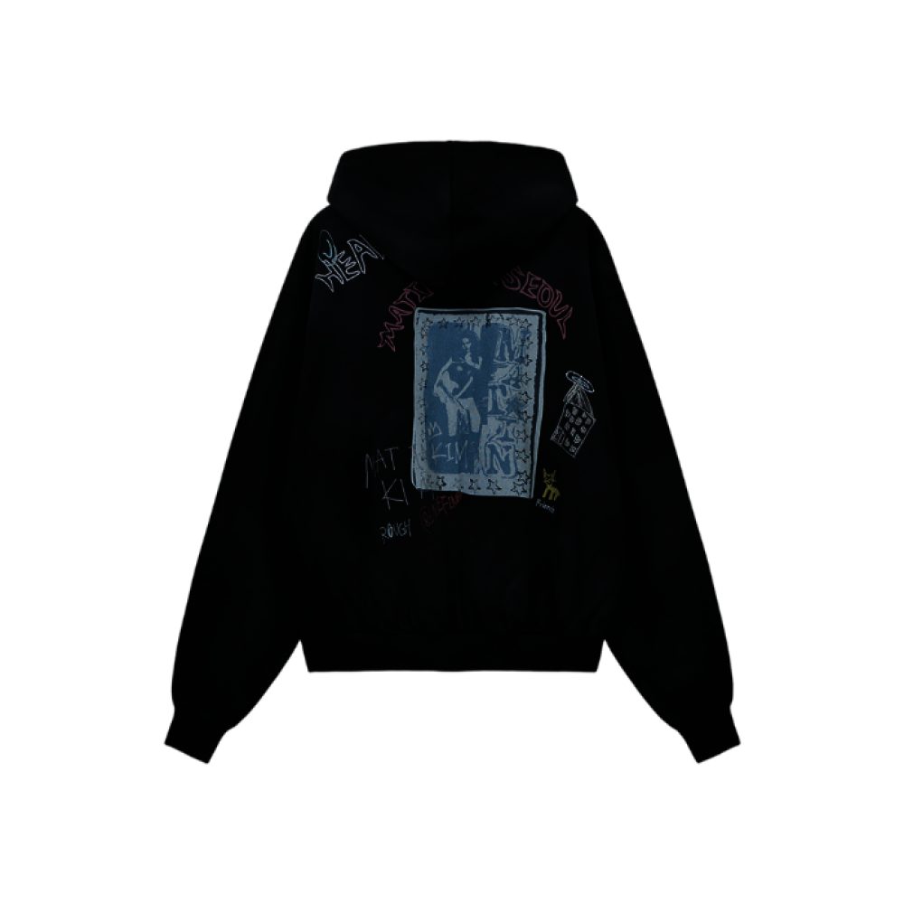 VINTAGE WASHED GRAFFITI HOODY ZIP UP