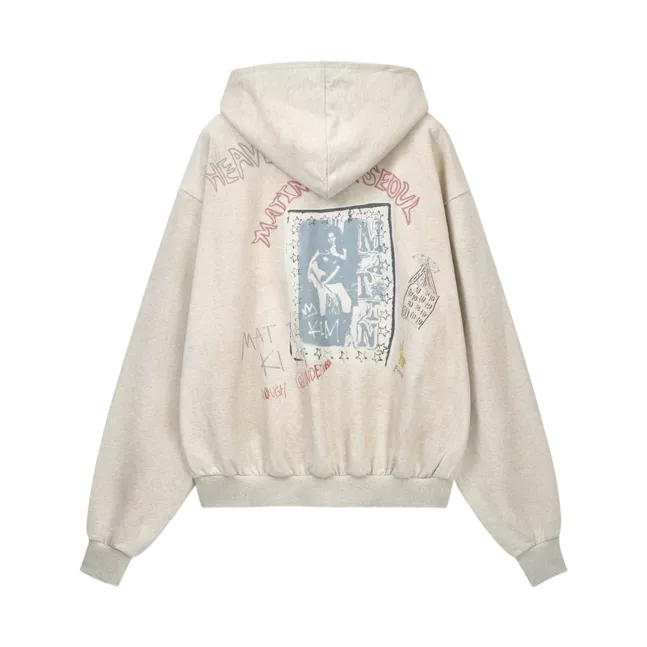 VINTAGE WASHED GRAFFITI HOODY ZIP UP