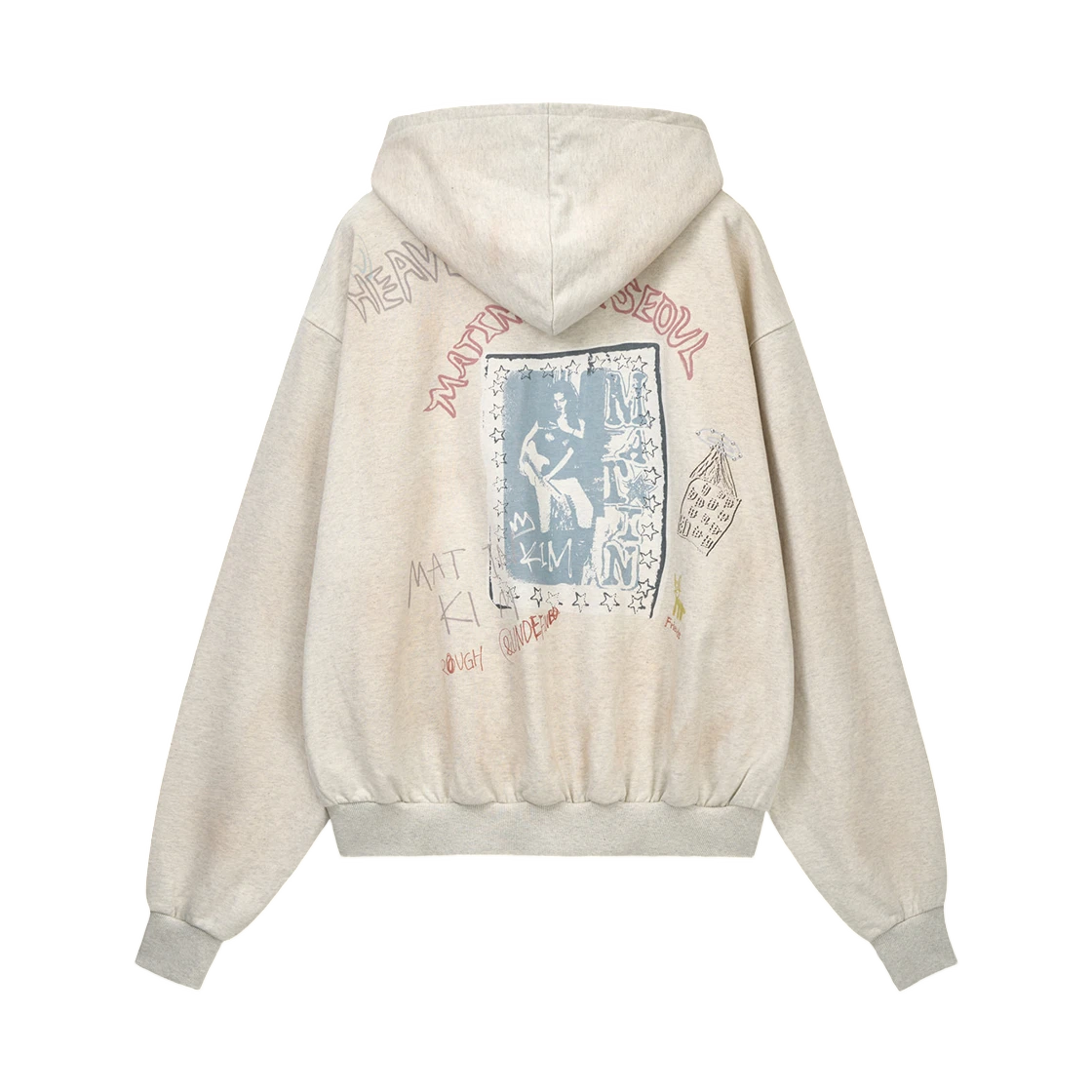VINTAGE WASHED GRAFFITI HOODY ZIP UP