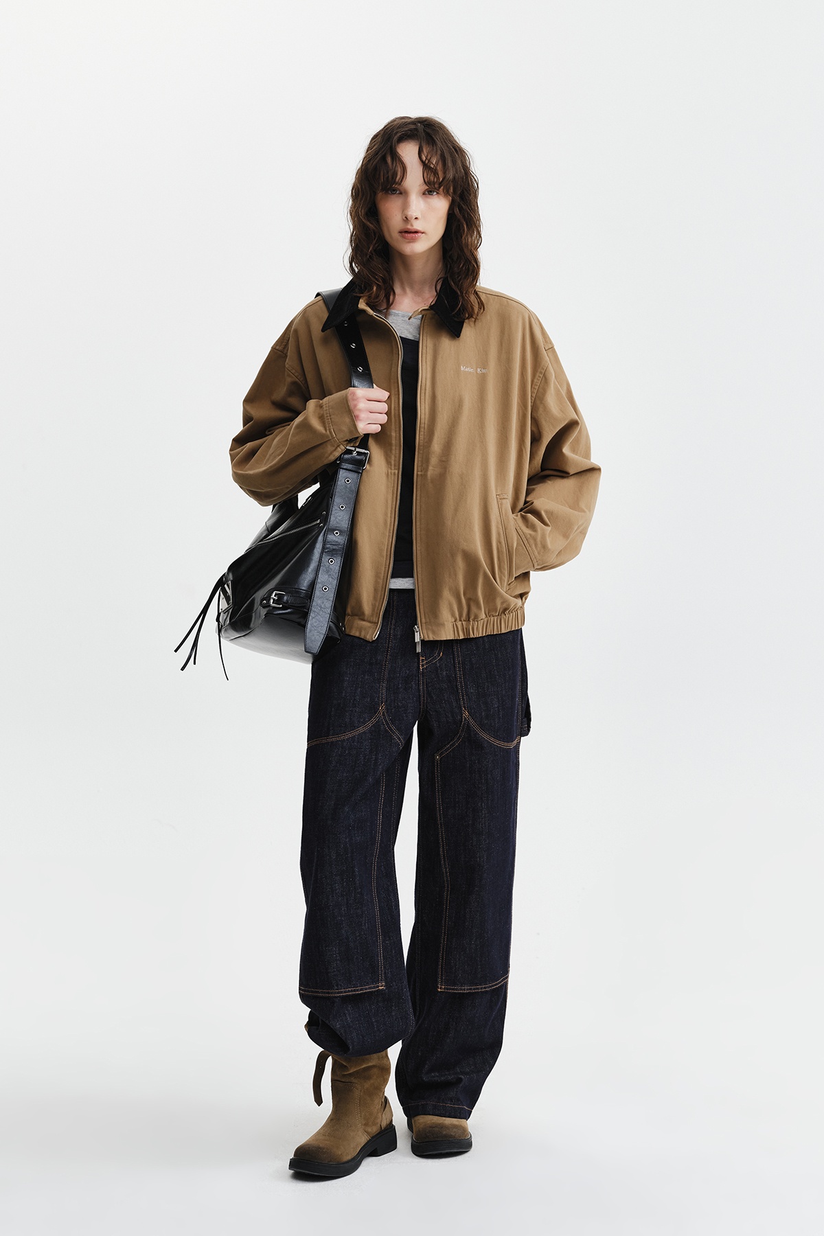 CORDUROY CONTRAST TRIM BLOUSON JUMPER