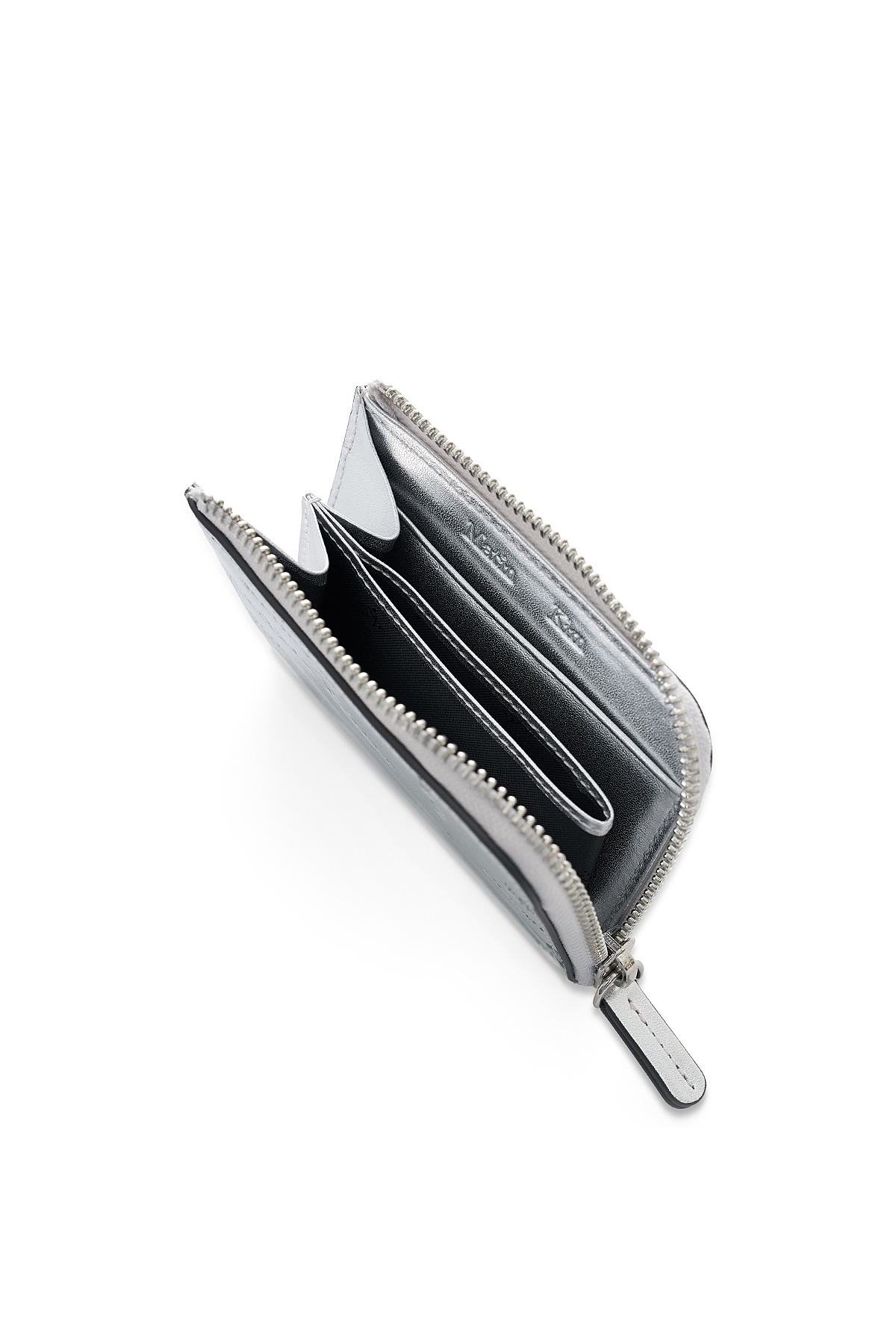 MATIN ALL-OVER LOGO HALF ROUND ZIP WALLET