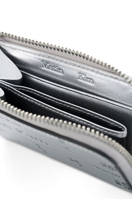 MATIN ALL-OVER LOGO HALF ROUND ZIP WALLET