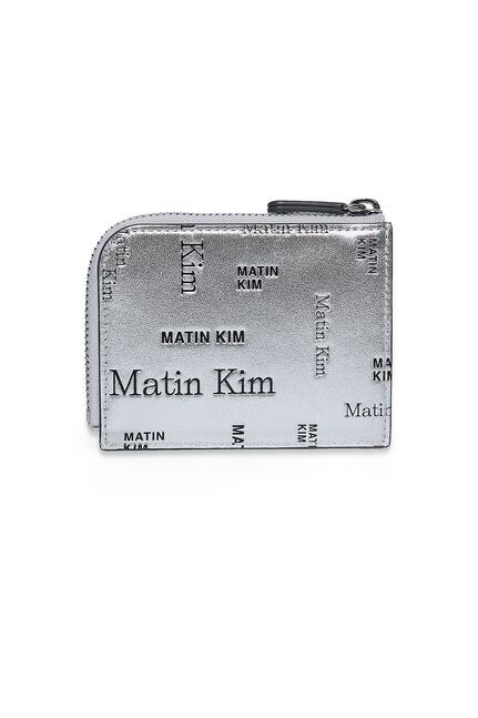 MATIN ALL-OVER LOGO HALF ROUND ZIP WALLET