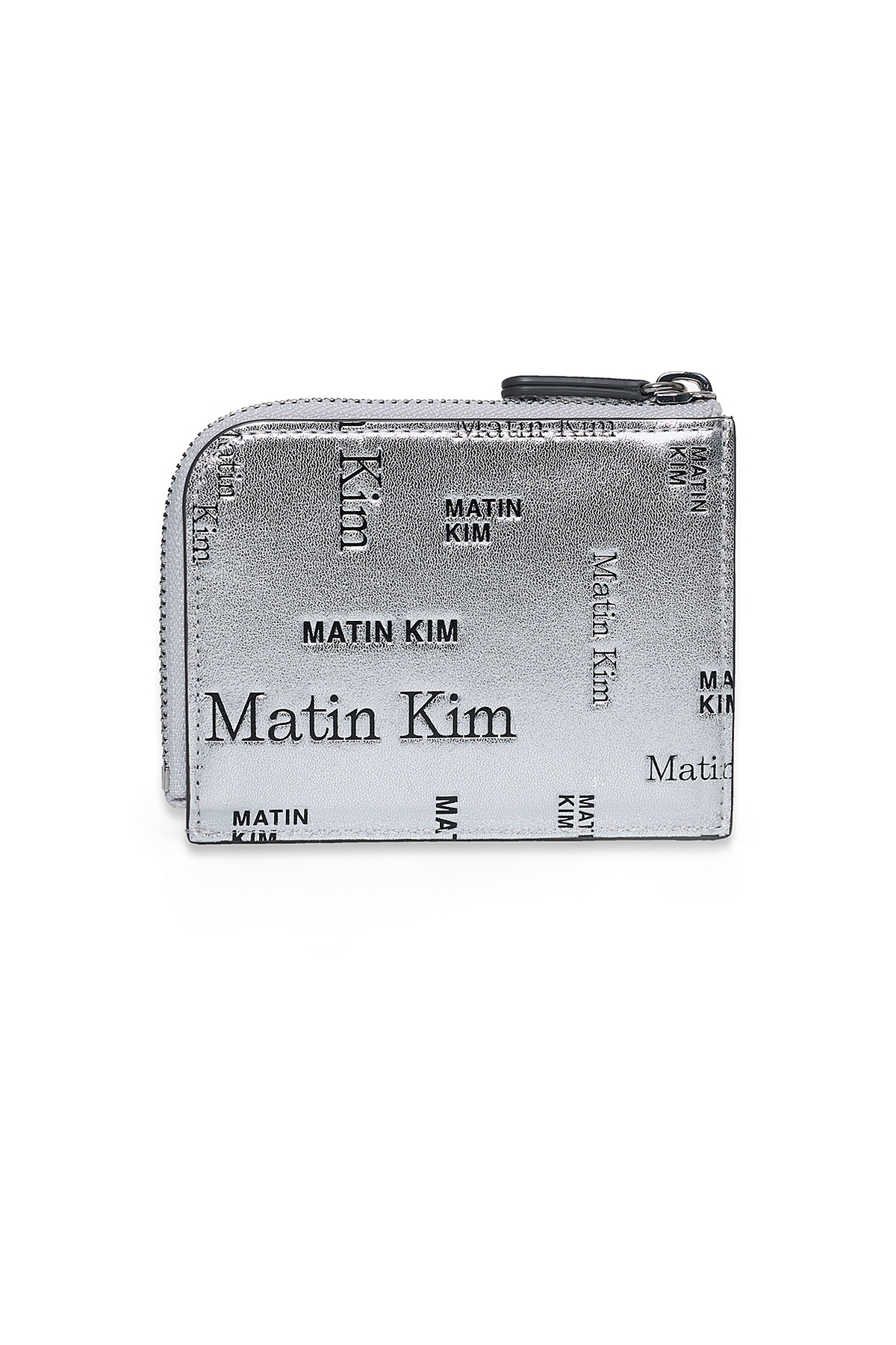 MATIN ALL-OVER LOGO HALF ROUND ZIP WALLET