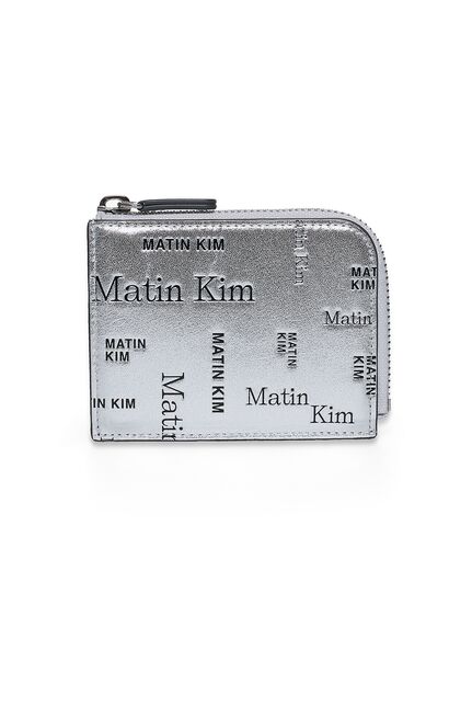 MATIN ALL-OVER LOGO HALF ROUND ZIP WALLET