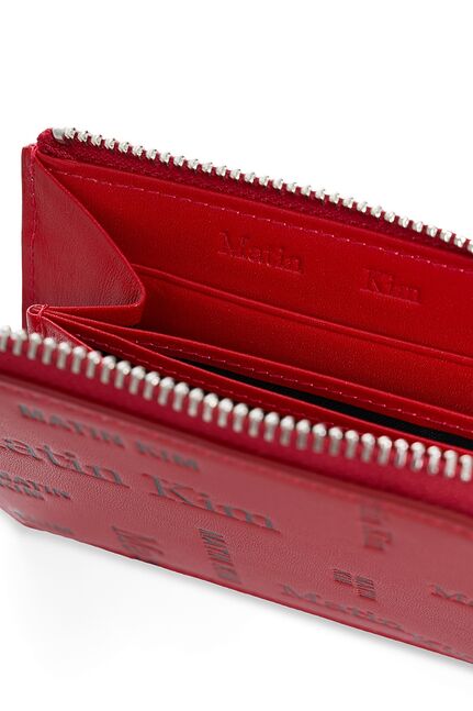 MATIN ALL-OVER LOGO HALF ROUND ZIP WALLET