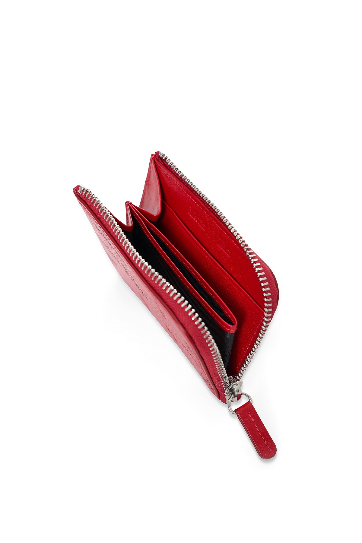 MATIN ALL-OVER LOGO HALF ROUND ZIP WALLET