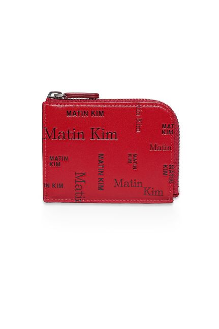 MATIN ALL-OVER LOGO HALF ROUND ZIP WALLET