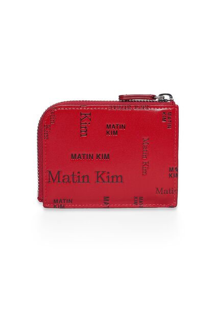 MATIN ALL-OVER LOGO HALF ROUND ZIP WALLET