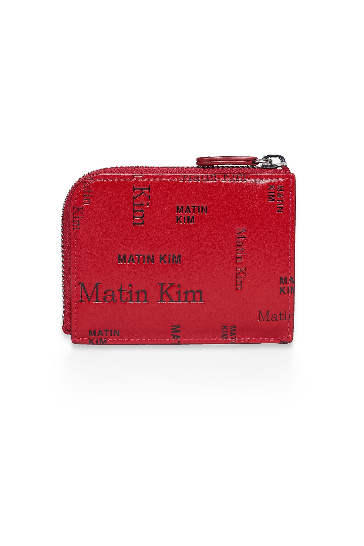 MATIN ALL-OVER LOGO HALF ROUND ZIP WALLET