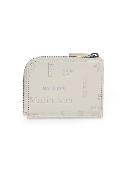 MATIN ALL-OVER LOGO HALF ROUND ZIP WALLET