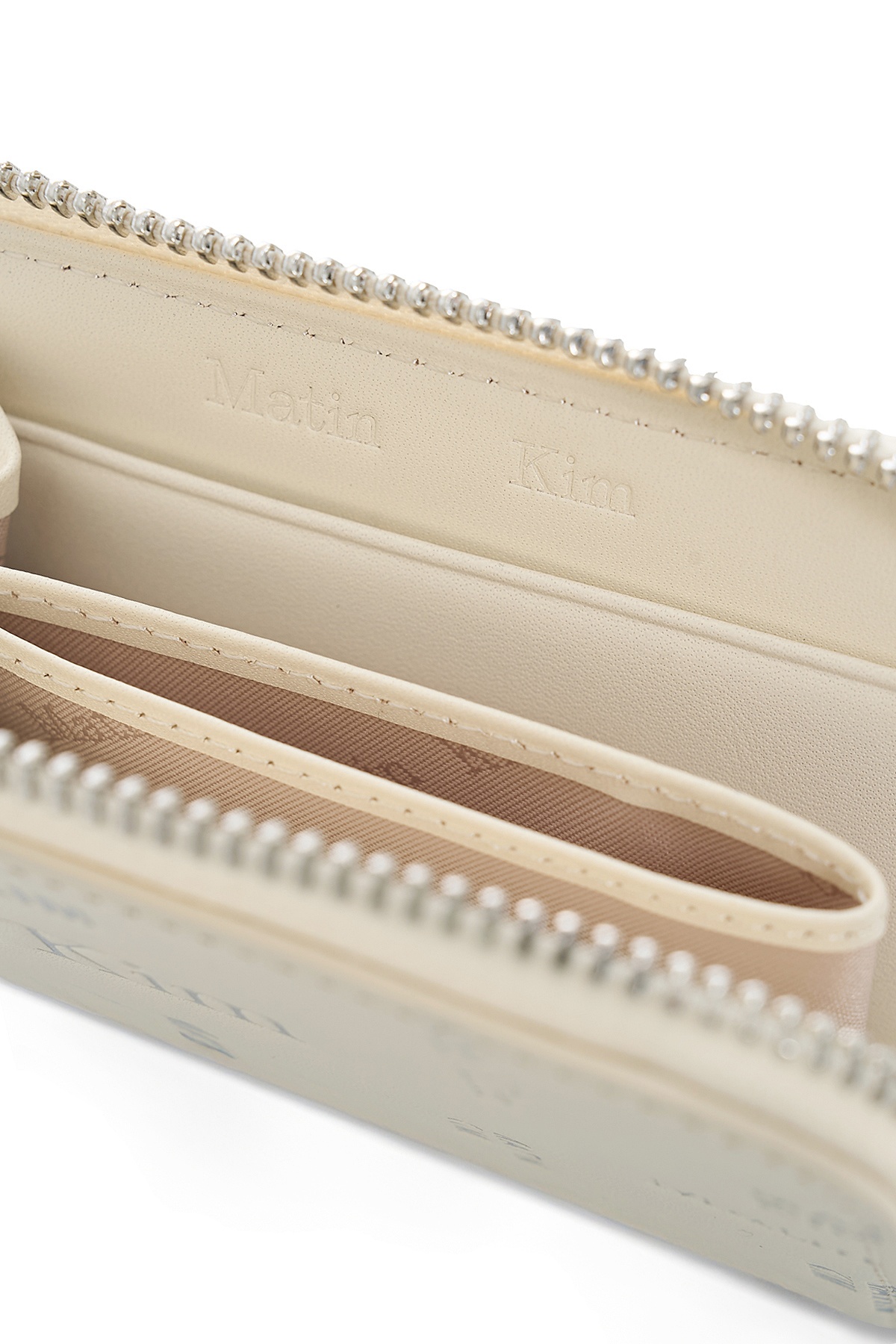 MATIN ALL-OVER LOGO HALF ROUND ZIP WALLET