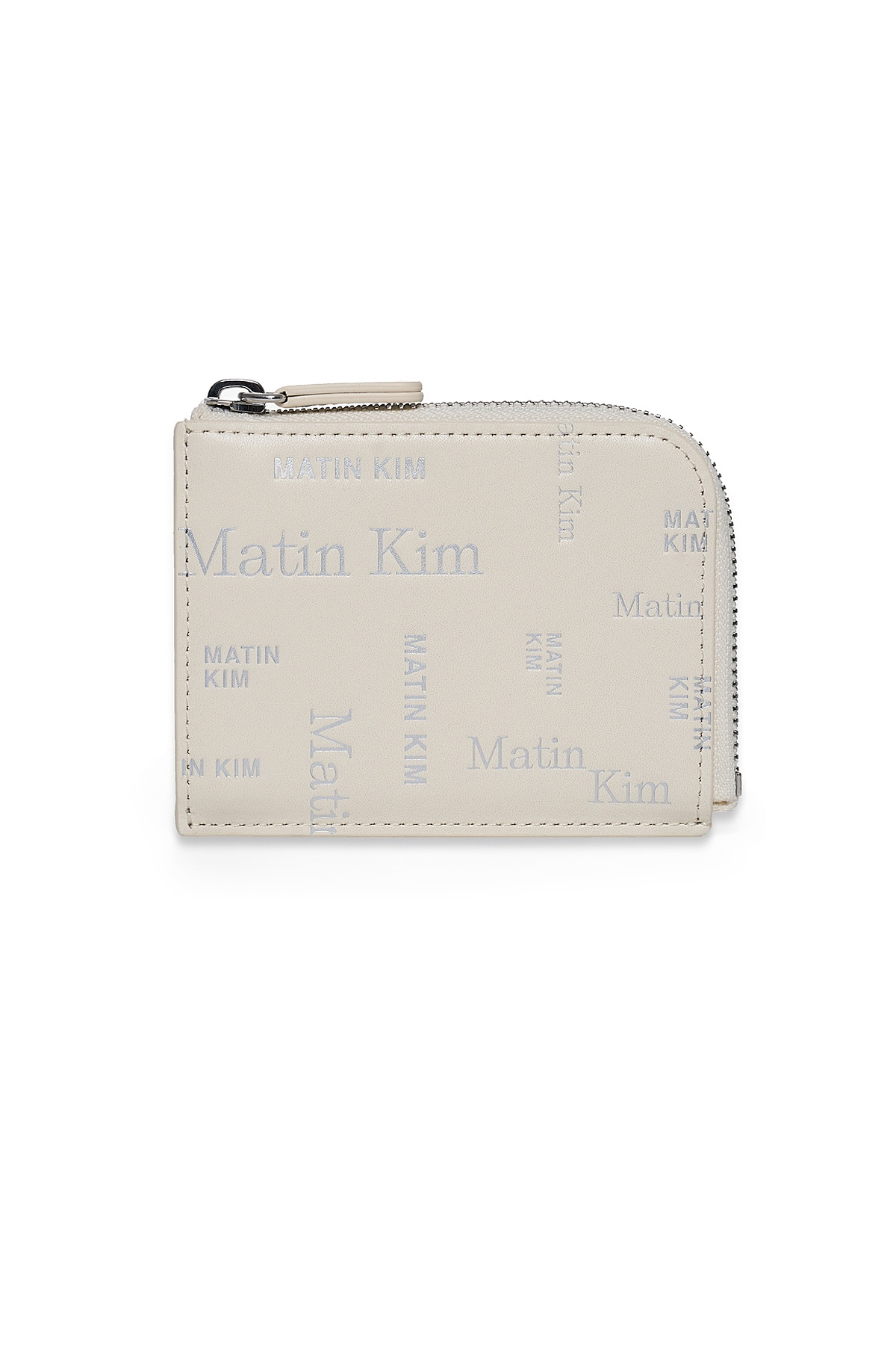 MATIN ALL-OVER LOGO HALF ROUND ZIP WALLET
