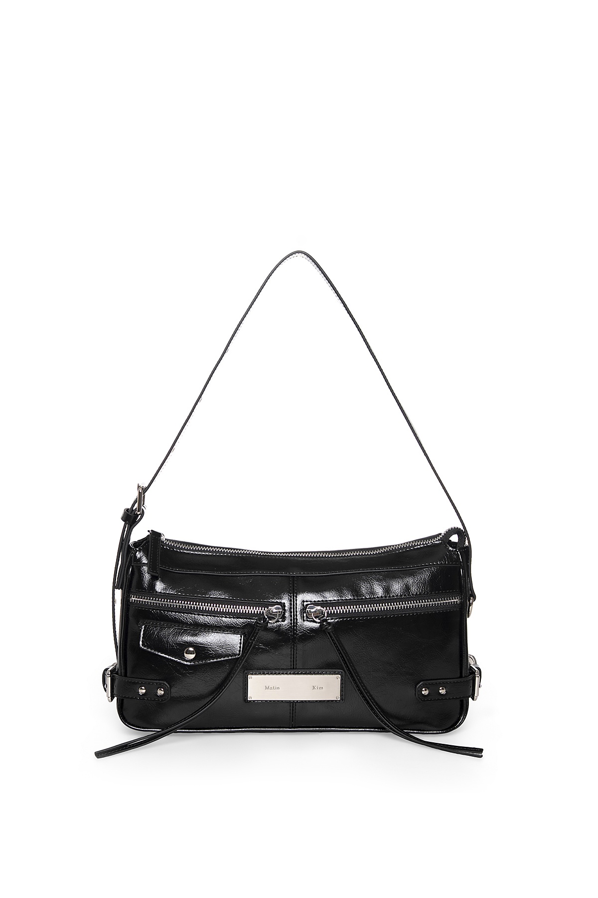 SIDE BUCKLE BIKER SHOULDER BAG