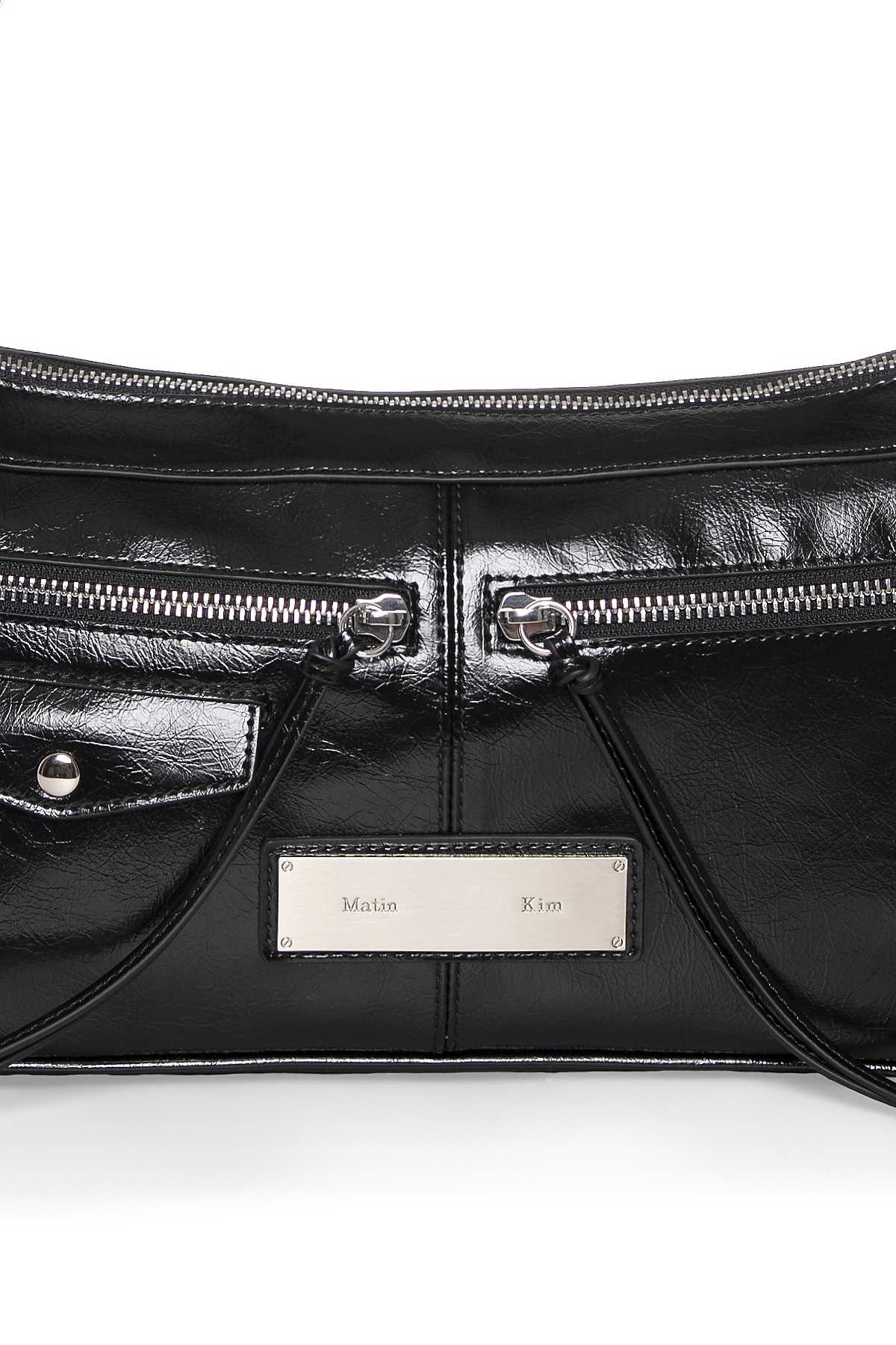 SIDE BUCKLE BIKER SHOULDER BAG