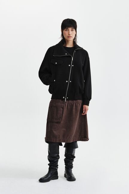 ASYMMETRIC KNIT PANEL JUMPER