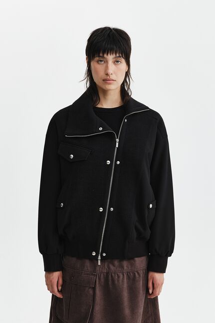ASYMMETRIC KNIT PANEL JUMPER