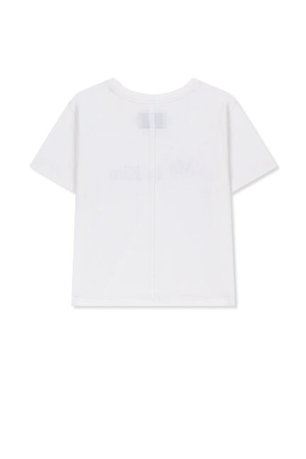 DIAGONAL CUT LOGO CROP TOP