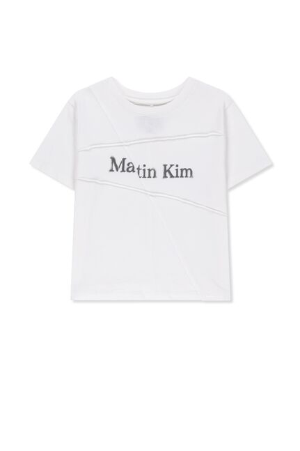 DIAGONAL CUT LOGO CROP TOP