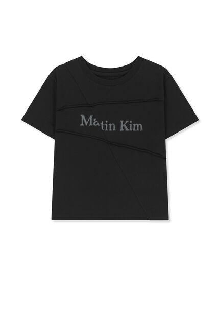 DIAGONAL CUT LOGO CROP TOP