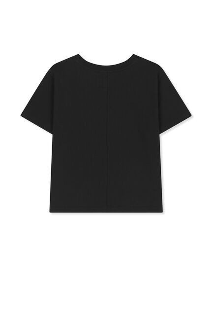 DIAGONAL CUT LOGO CROP TOP