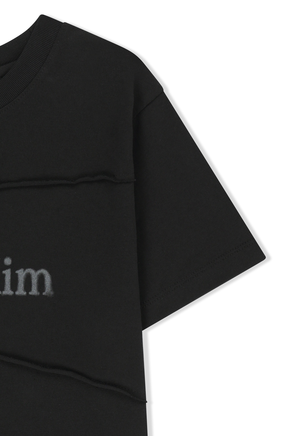 DIAGONAL CUT LOGO CROP TOP