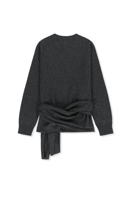 WRAP TIE KNIT PULLOVER