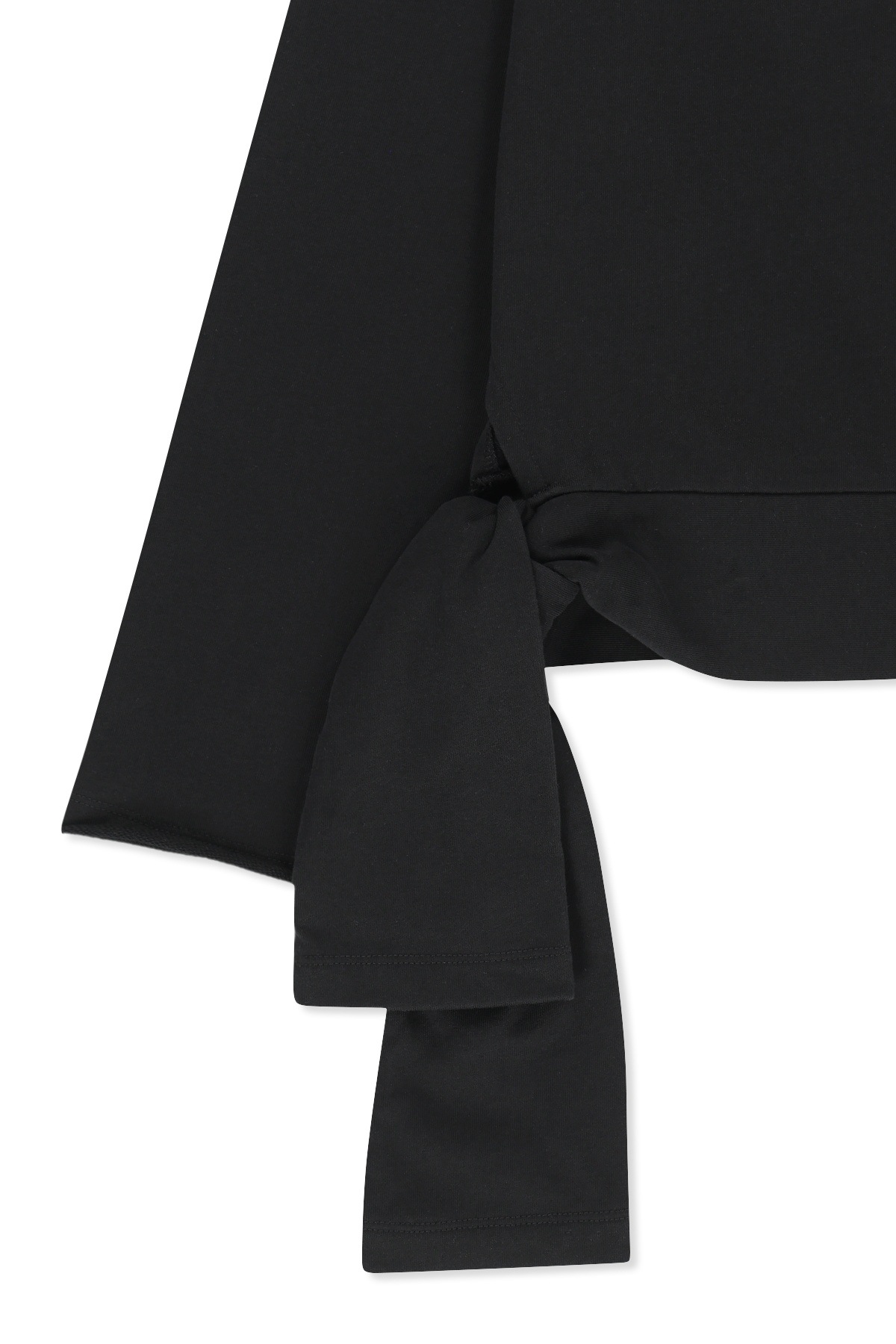 BACK LOGO RAW CUT BOAT NECK TOP