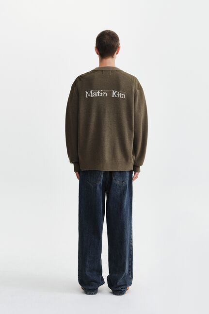 PATCH DETAIL KNIT ZIP UP FOR MEN
