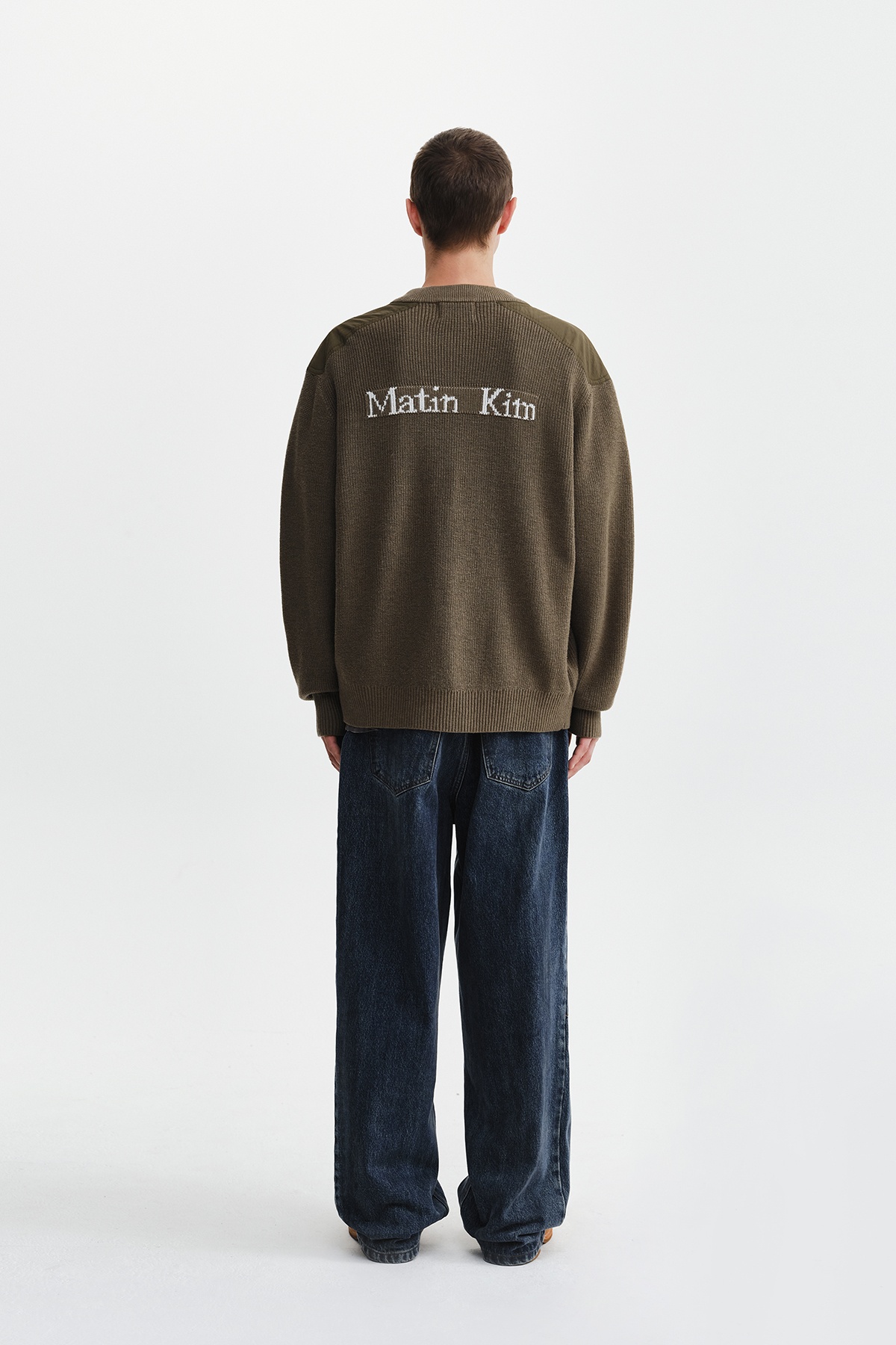 PATCH DETAIL KNIT ZIP UP FOR MEN