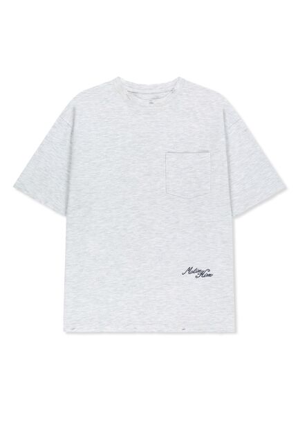 CALLIGRAPHY BACK LOGO POCKET TOP
