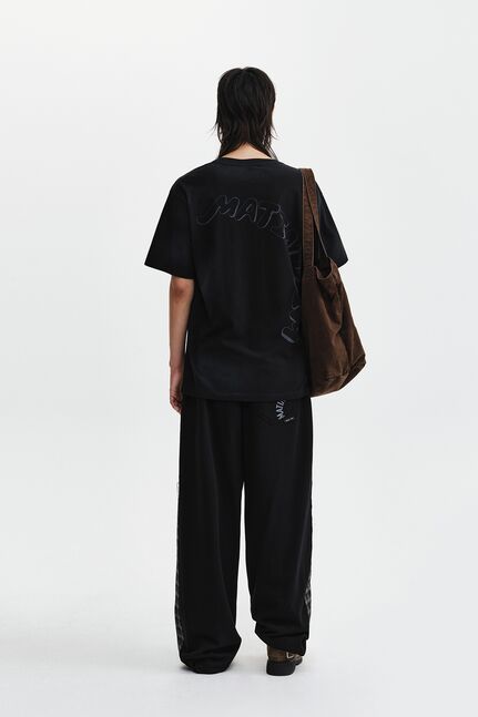CHECK MIX JERSEY PANTS
