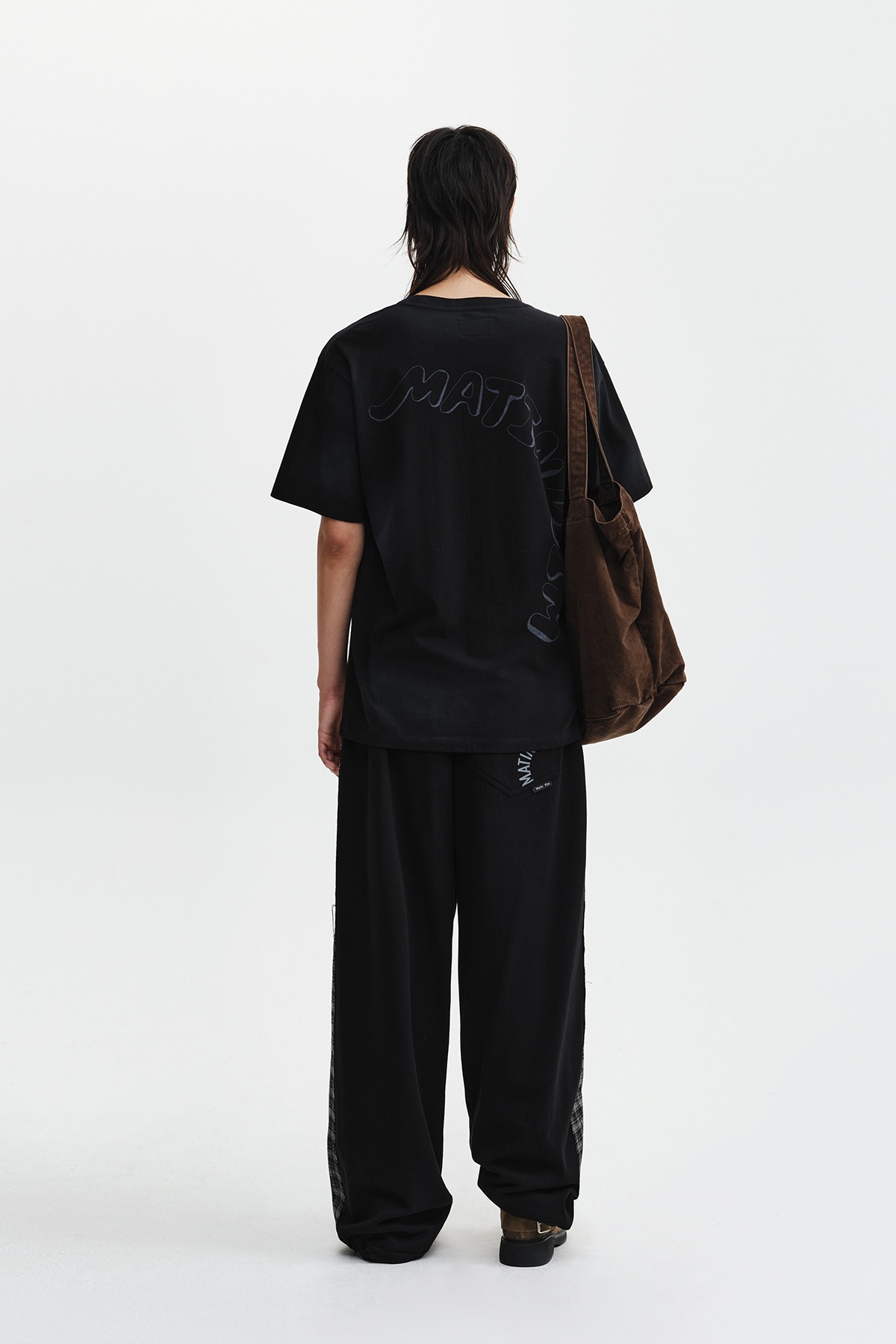 CHECK MIX JERSEY PANTS