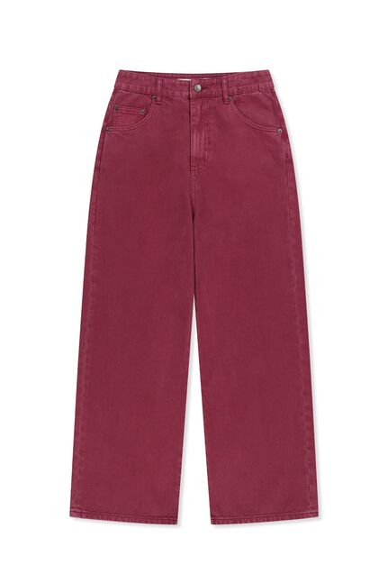 MATIN WAIST LOGO WIDE DENIM PANTS