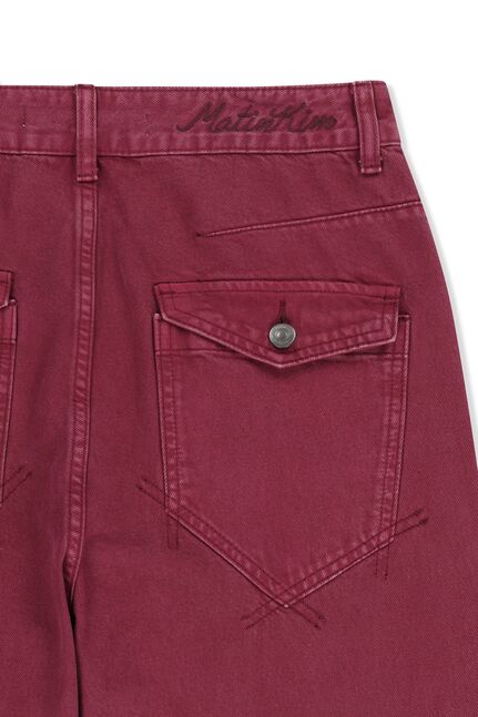 MATIN WAIST LOGO WIDE DENIM PANTS