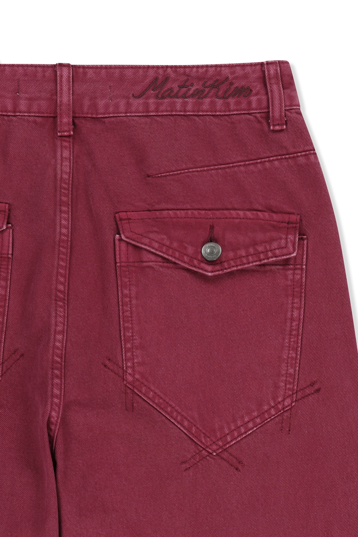 MATIN WAIST LOGO WIDE DENIM PANTS