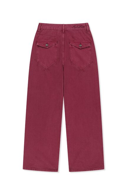 MATIN WAIST LOGO WIDE DENIM PANTS