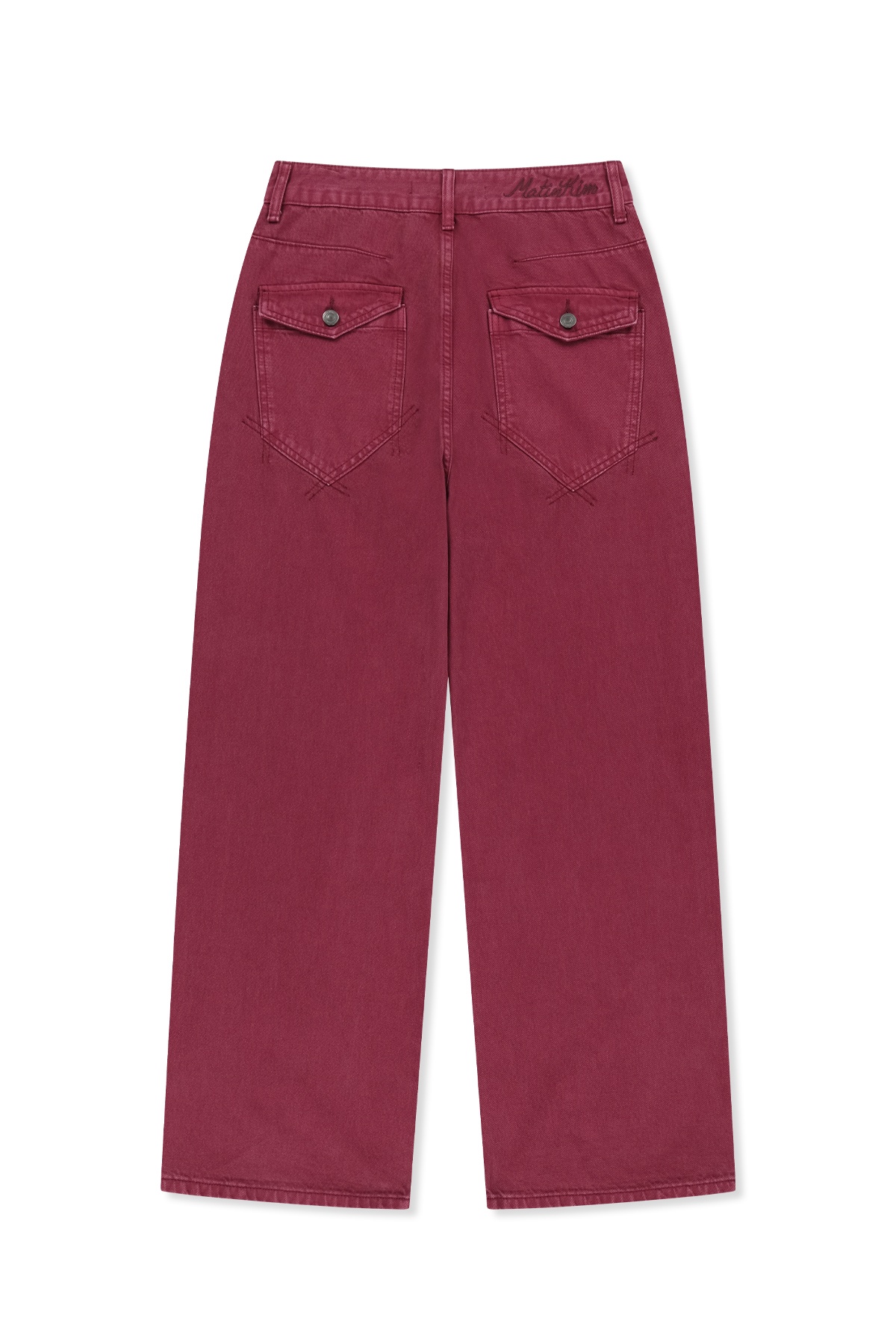 MATIN WAIST LOGO WIDE DENIM PANTS