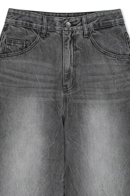 MATIN WAIST LOGO WIDE DENIM PANTS